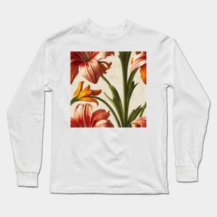 Daylily Rustic Vintage Botanical Floral Long Sleeve T-Shirt